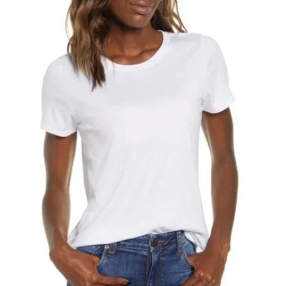 Nordstrom BP White Crew Neck T Shirt - Picture 1 of 11